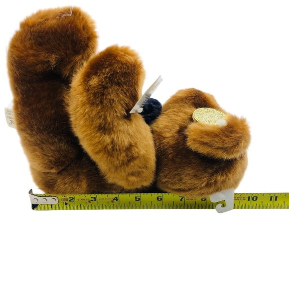 Dan Dee Collector's Choice Brown Teddy Bear Plush 10" Bowtie Ear Hang Tush Tags - Picture 9 of 9